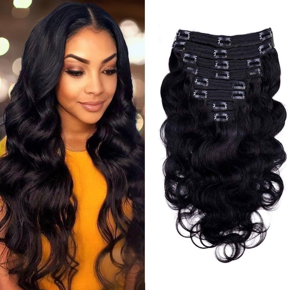 Body Wave Seamless Premium Clip ins
