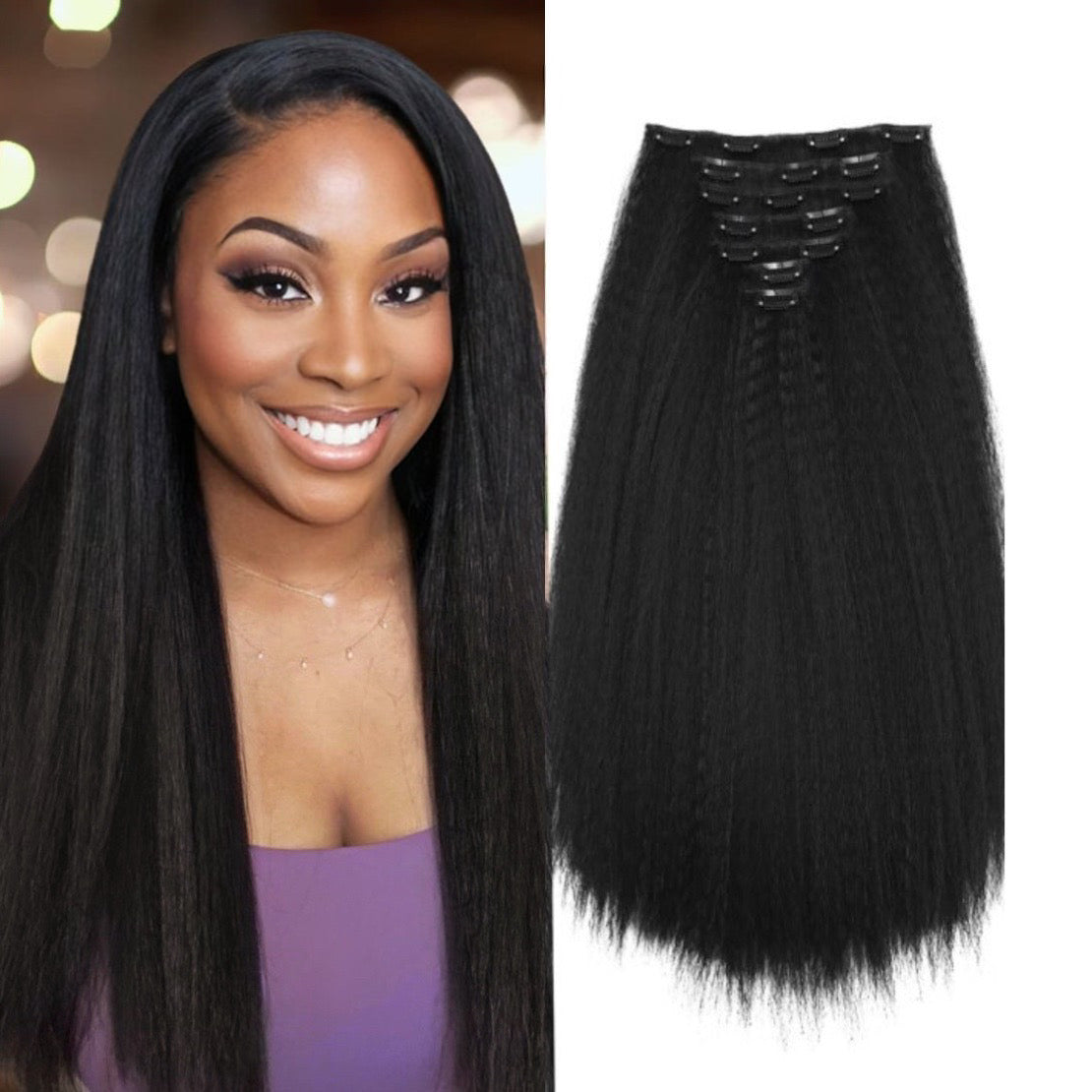 Kinky Straight Premium Seamless Clip Ins
