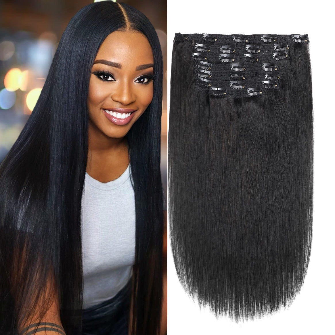 Straight Seamless Premium Clip Ins